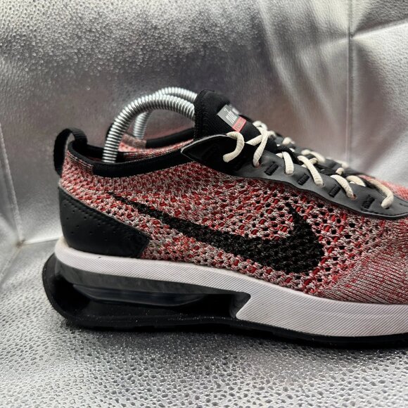 Size 7.5 Nike Air Max‎ Flyknit Red Black Gray Mens Running Shoes FD2764-600 - Picture 2 of 10